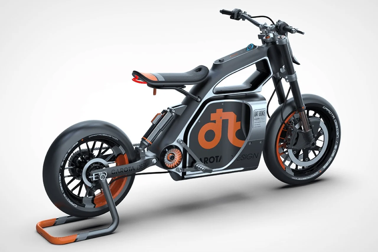 Минималистичный электрический дёрт-байк "datbike" от carota design